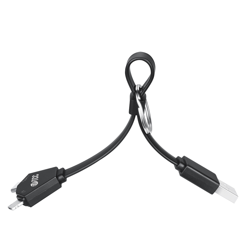 Kelso 22cm length TPE 3in1 Charging Cables w/ USB tip, Type C tip, iPhone & Android 2 in 1 tip 10