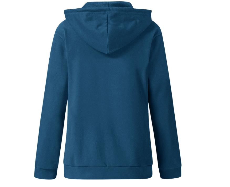 Women'S Color Block Zip Up Hoodie Sweatshirt/Long Sleeve 10