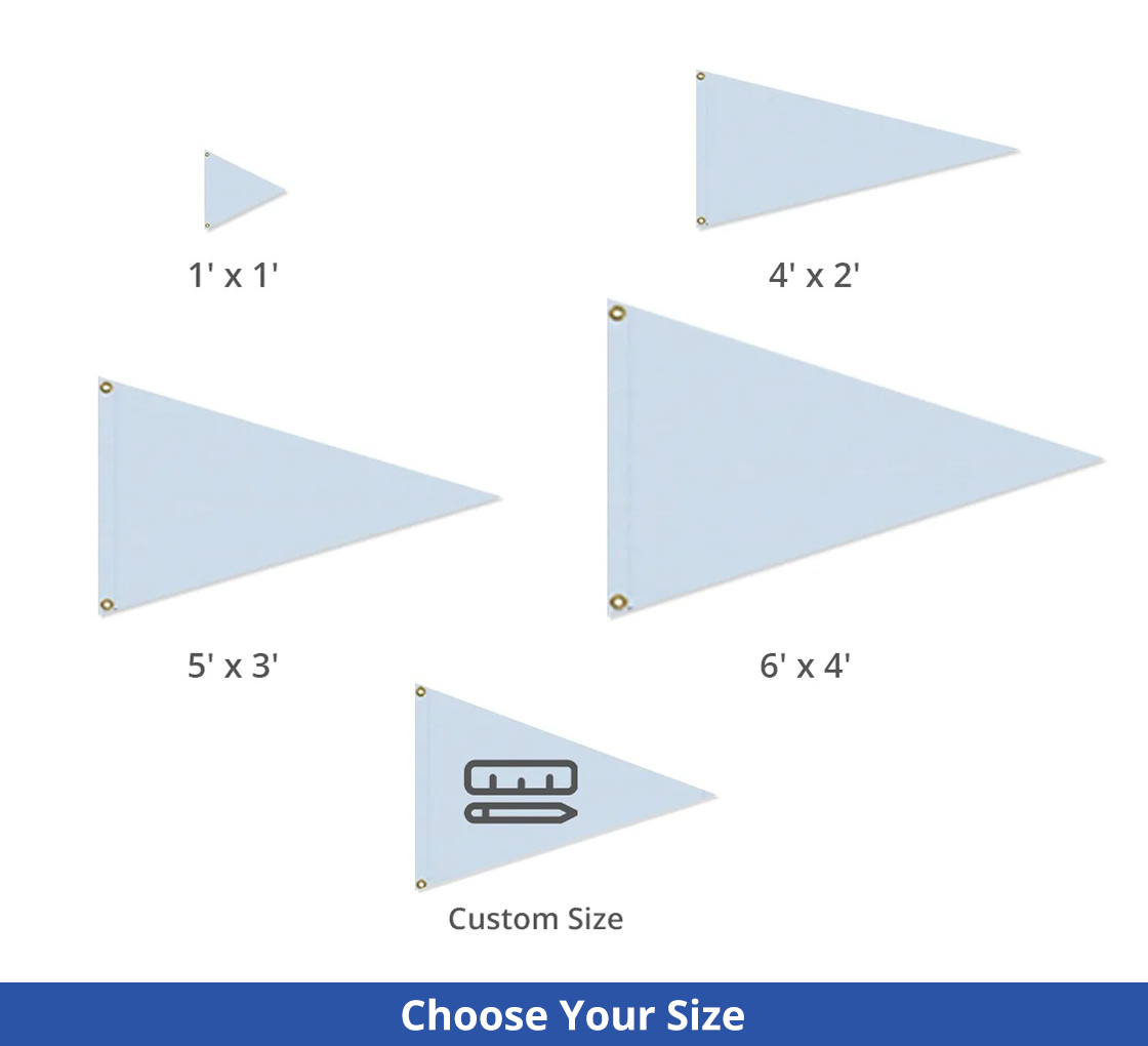 Triangle Flags (1' x 1') - Double Sided 4