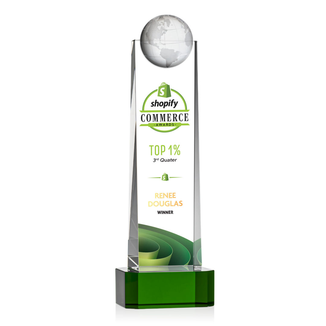 Sherbourne Globe VividPrint™ Award - Green 3