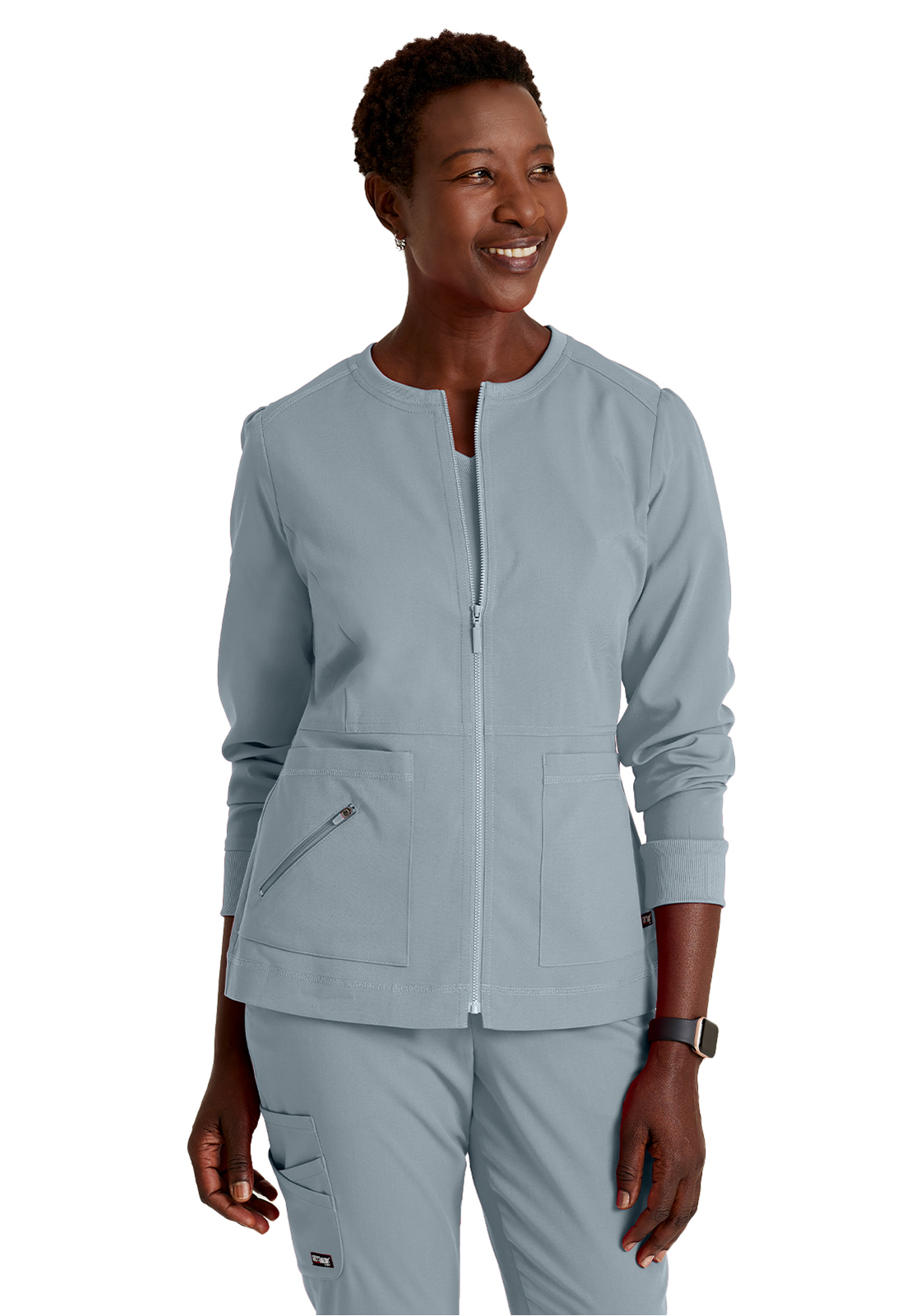 Grey's Anatomy Spandex Stretch - Women's Three-Pocket Millie Warm-Up Jacket 3