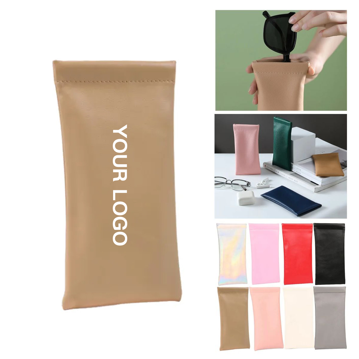 PU Leather Soft Sunglasses Pouch 2