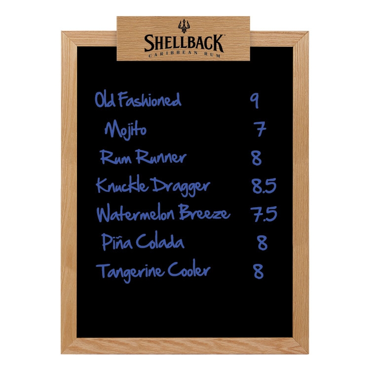 Wall Oak Frame Wet-Erase Board with Header - 23"w x 30"h 5