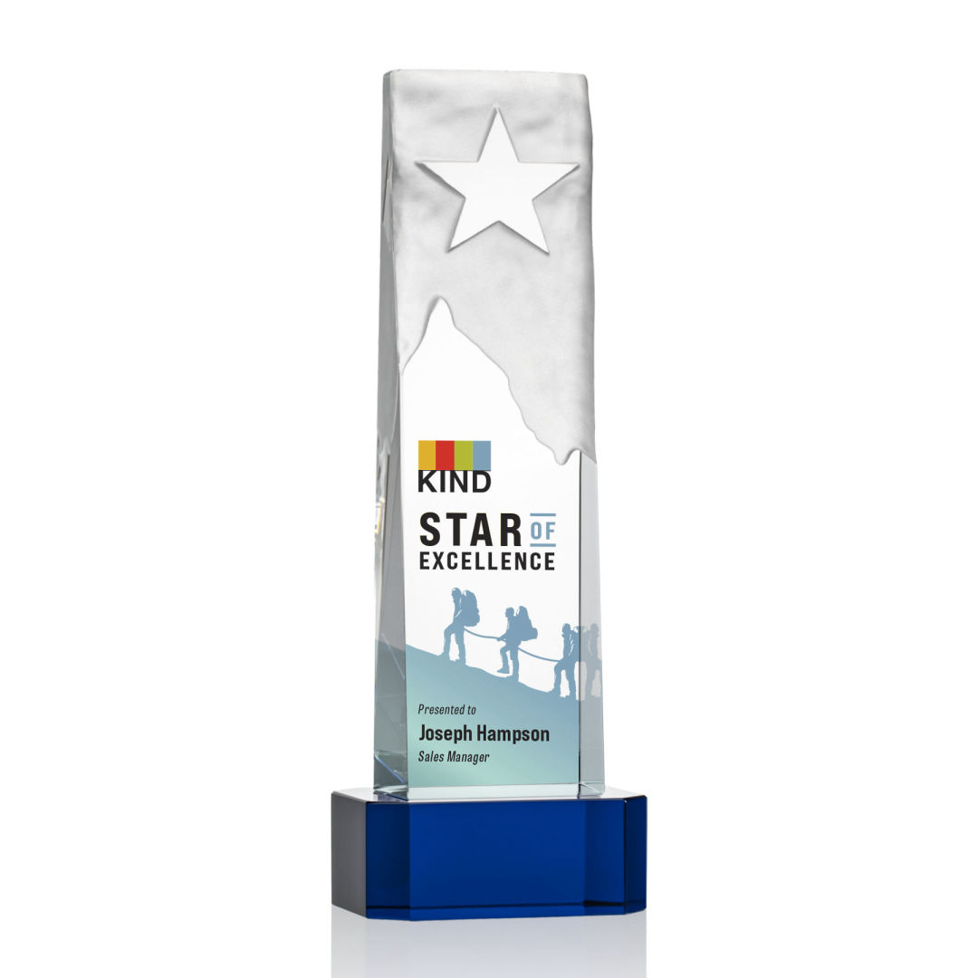 Stapleton Star VividPrint™ Award on Base - Blue 8