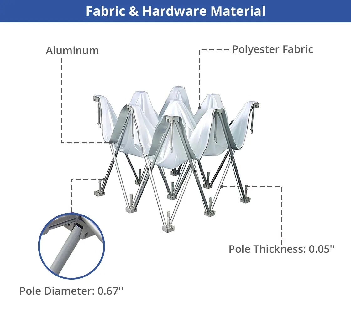 Fabric Pop Up Curved Display - Hardware only 3