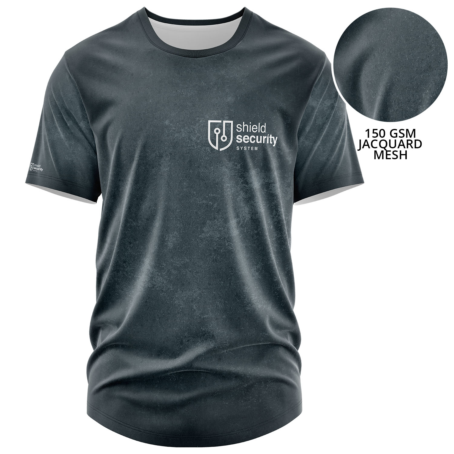 Unisex 150 GSM Jacquard Mesh Performance Short Sleeve Sublimation T-shirt 4