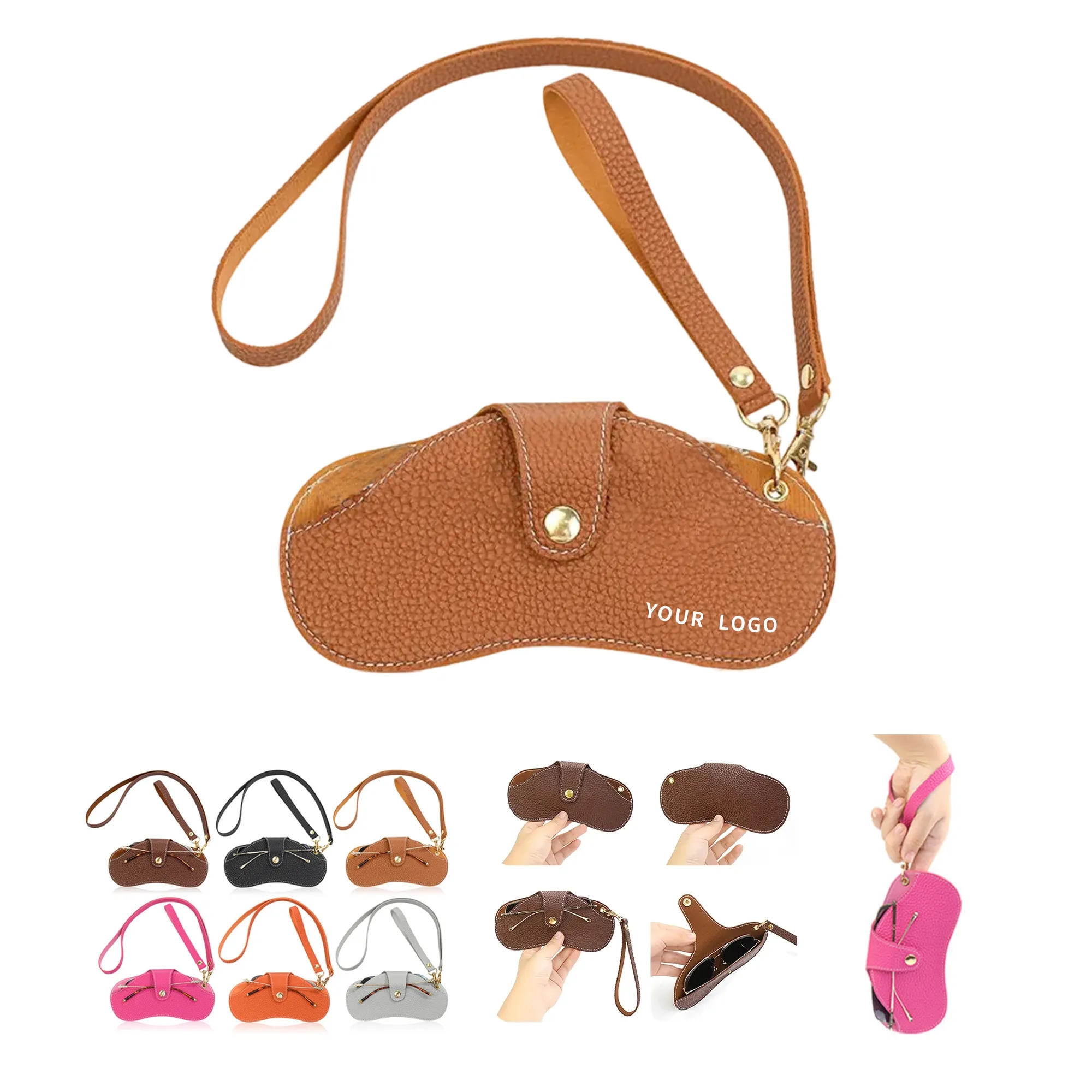 Portable Neck-Hanging Scratch-Resistant Sunglasses Pouch 5