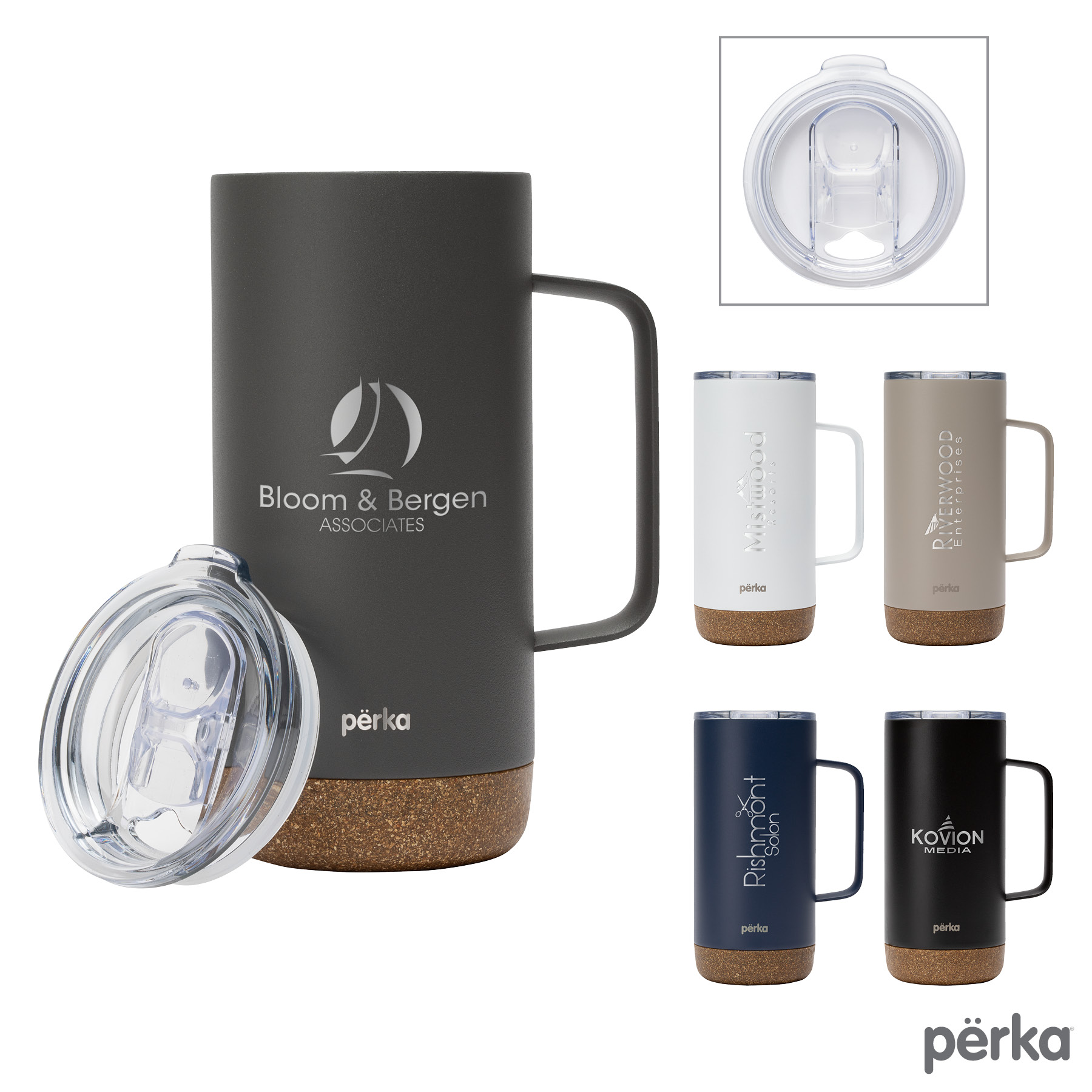 Perka® Kerstin 16 oz. 304 Double Wall Stainless Steel Mug 24