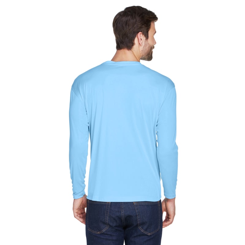 UltraClub Adult Cool & Dry Sport Long-Sleeve Performance Interlock T-Shirt 4