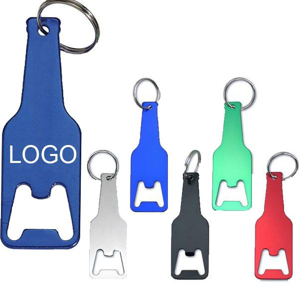 Beer Bottle Shaped Bottle Opener W/ Keychain 1