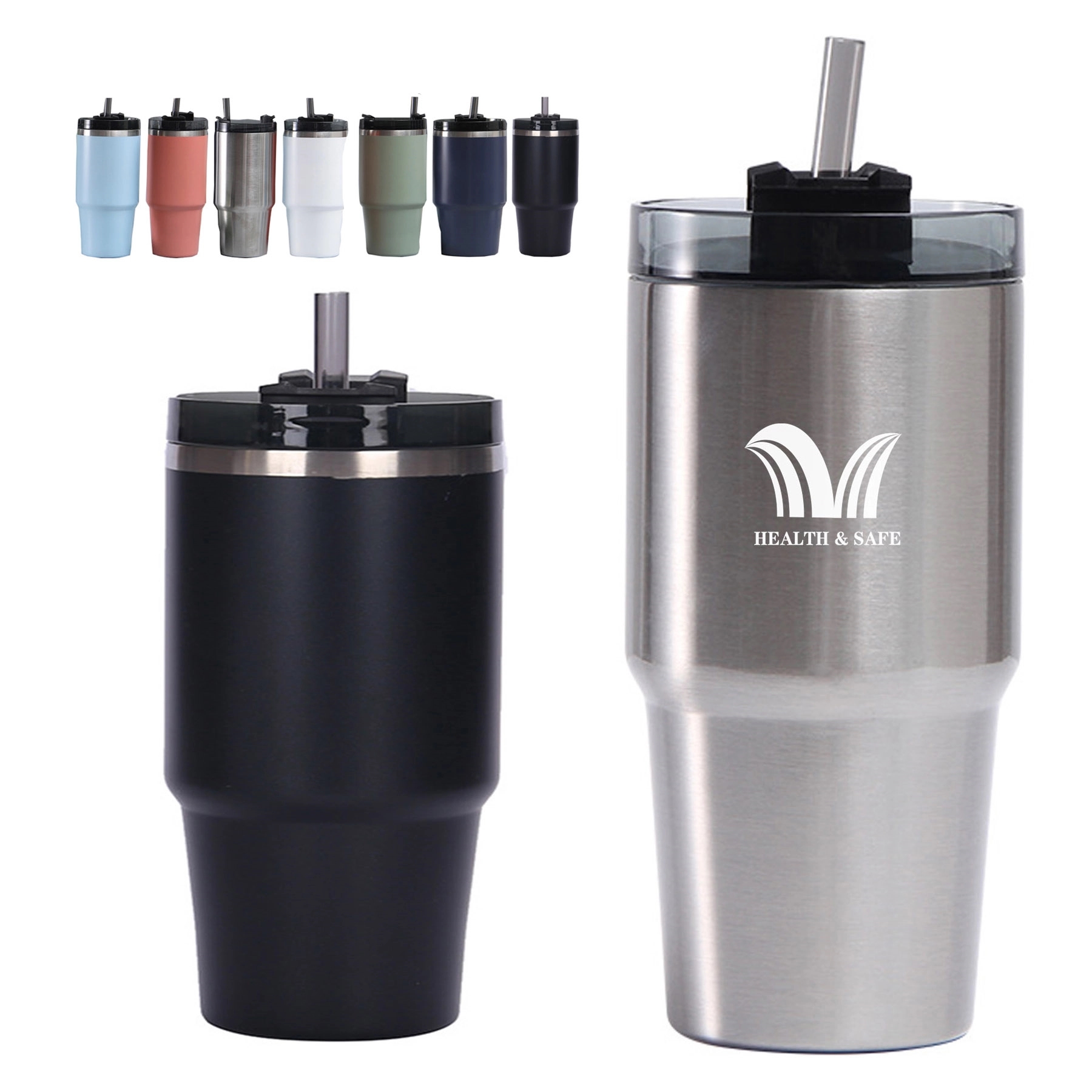 Stianless Steel  Coffee Tumbler With Straw 2