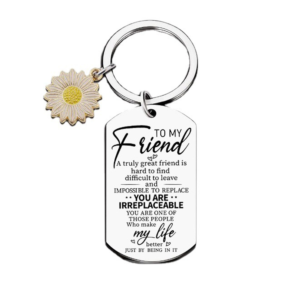 2 " Good Friend Stainless Keychain 3