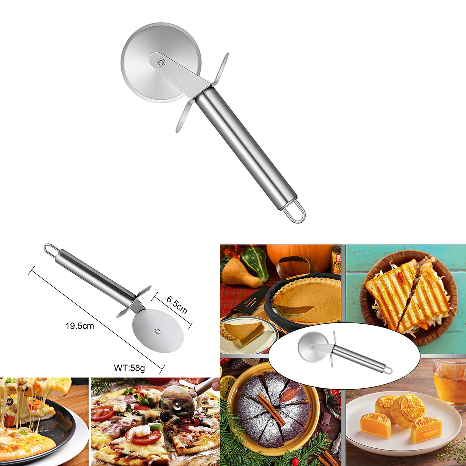 Stainless SteelPizza Cutter 2