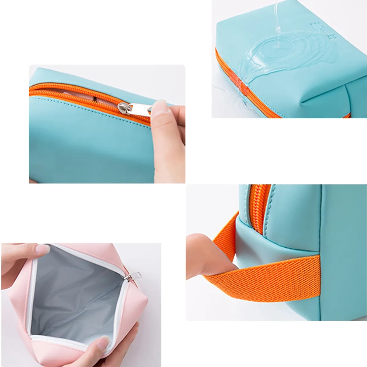 Make Up Cosmetic Bag PU Waterproof Organizer Pouch Women 6