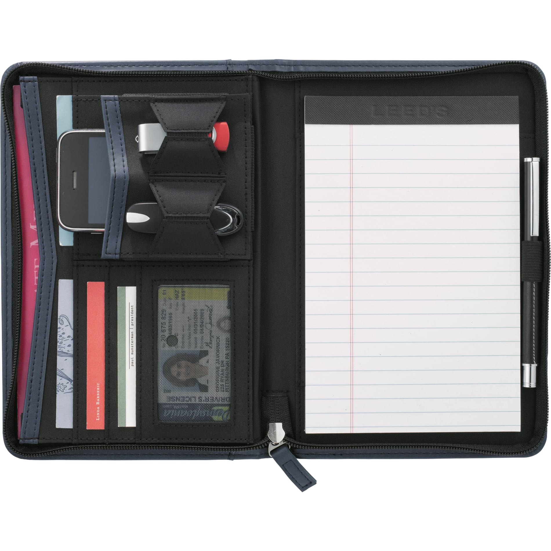 Jr Zippered Padfolio w FSC Mix Paper