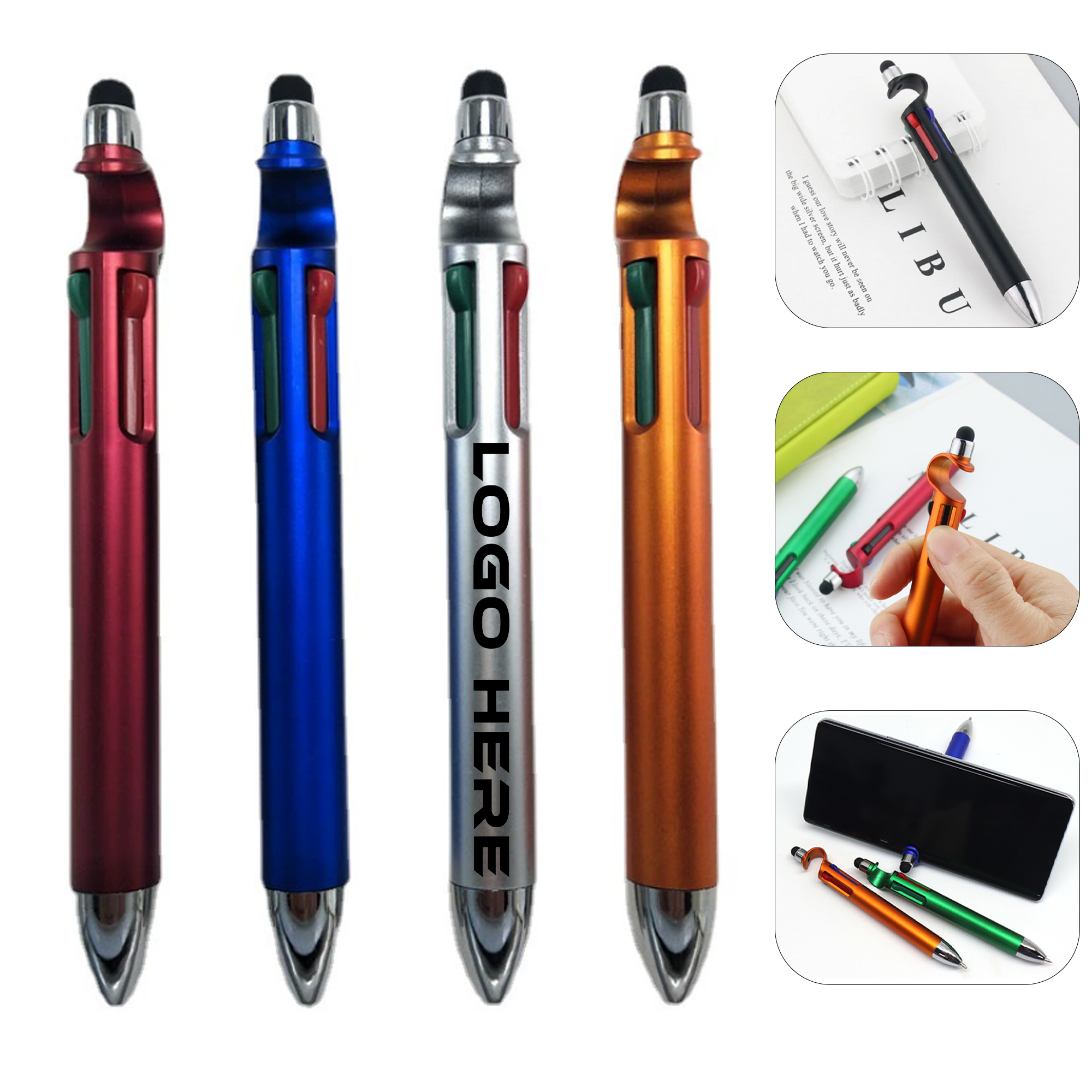 Four-Color Mobile Phone Stand Ballpoint Pen 1
