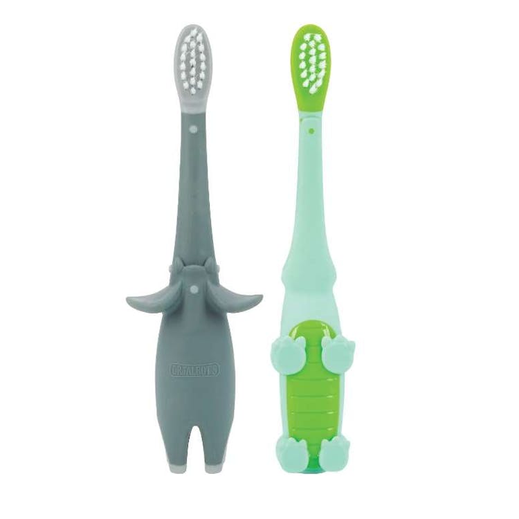 Toddler Toothbrush Sets Alligator & Elephant 3