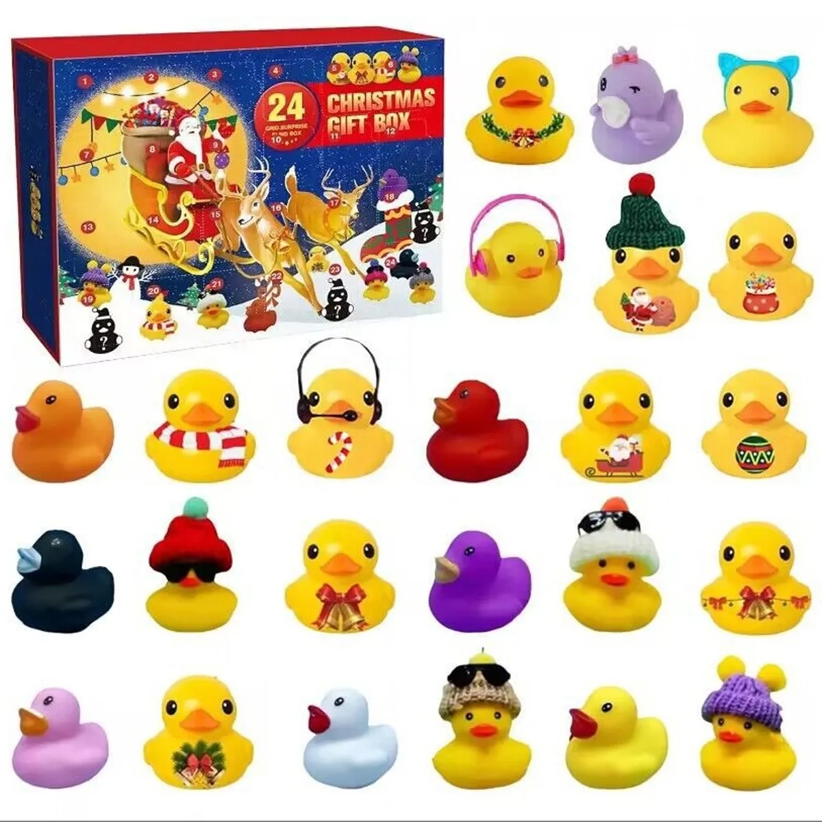 24 Pack Christmas Rubber Ducks 5