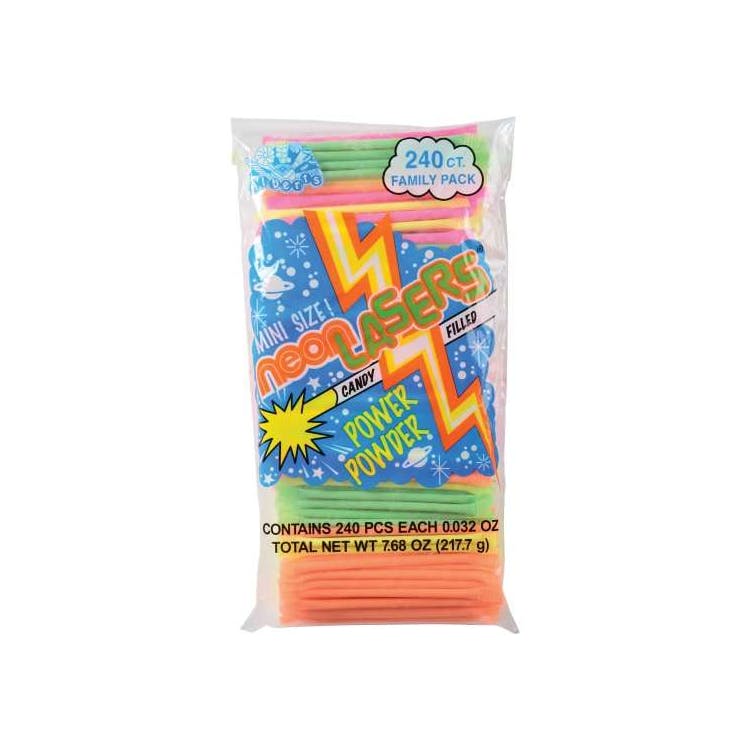 Mini Neon Lasers Powder Candy - 240 Pack 1
