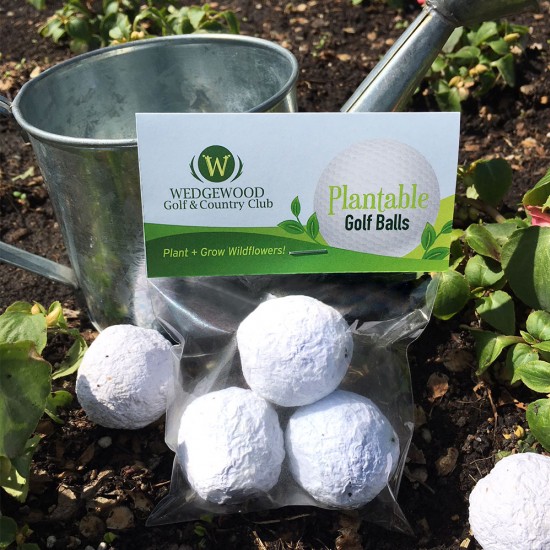 "Plantable Golf Balls" Seed Bombs Cellopack 3 5