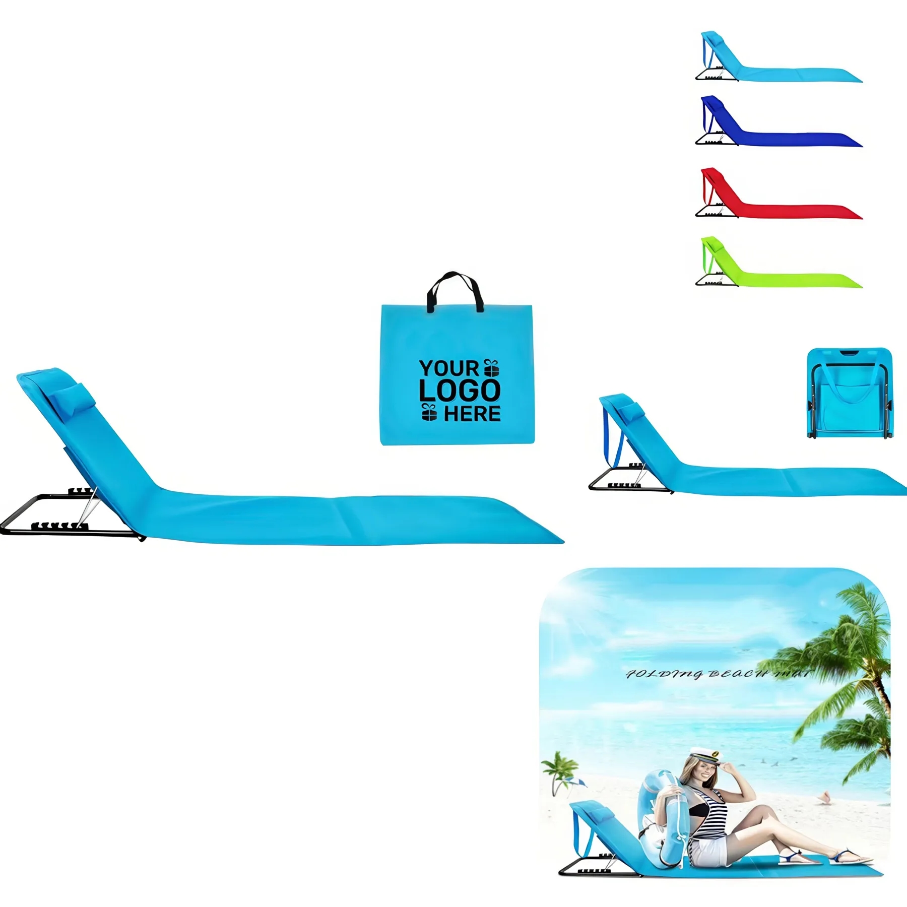 Portable Folding Backpack Beach Lounge Chair 3