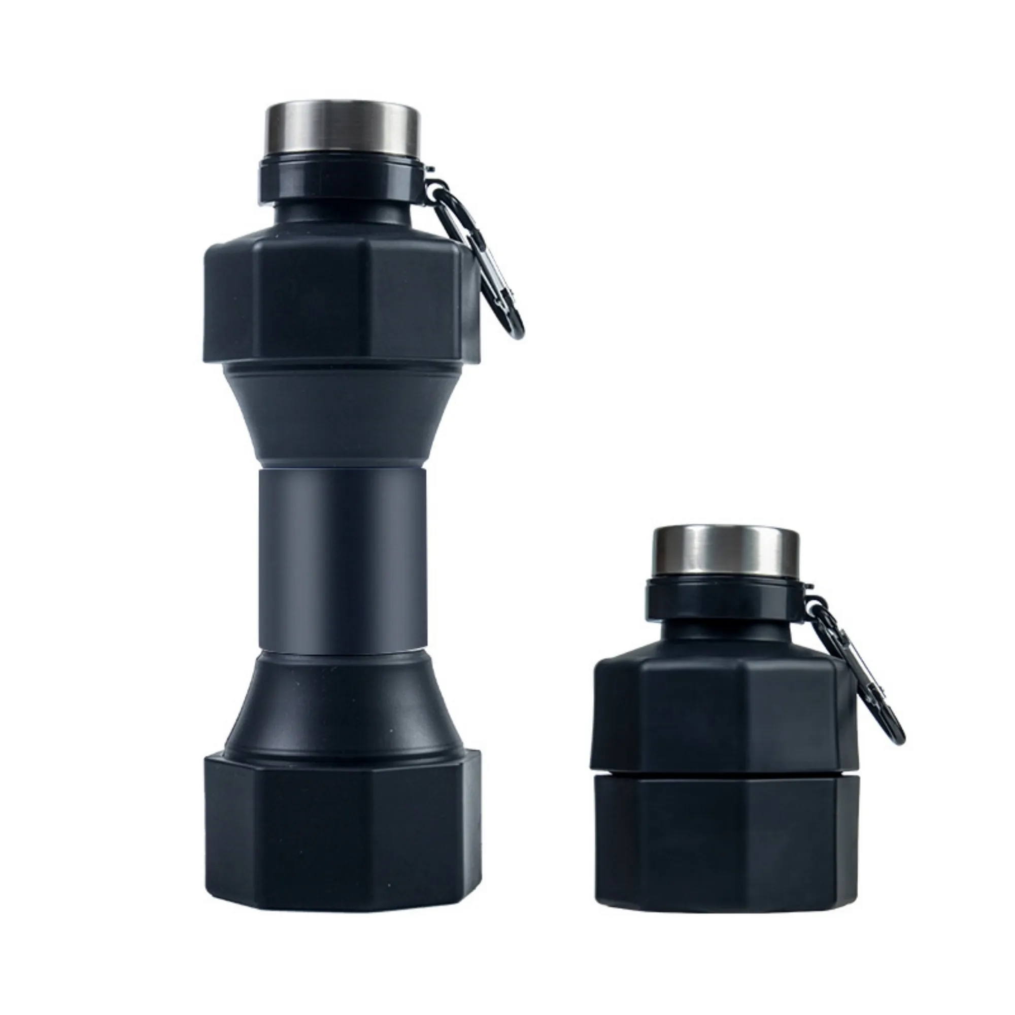 22oz Workout Dumbbell Silicone Foldable Water Bottle 6