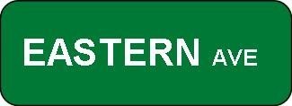 30" x 6" Custom Street Signs with reflective vinyl lettering on one side. 1