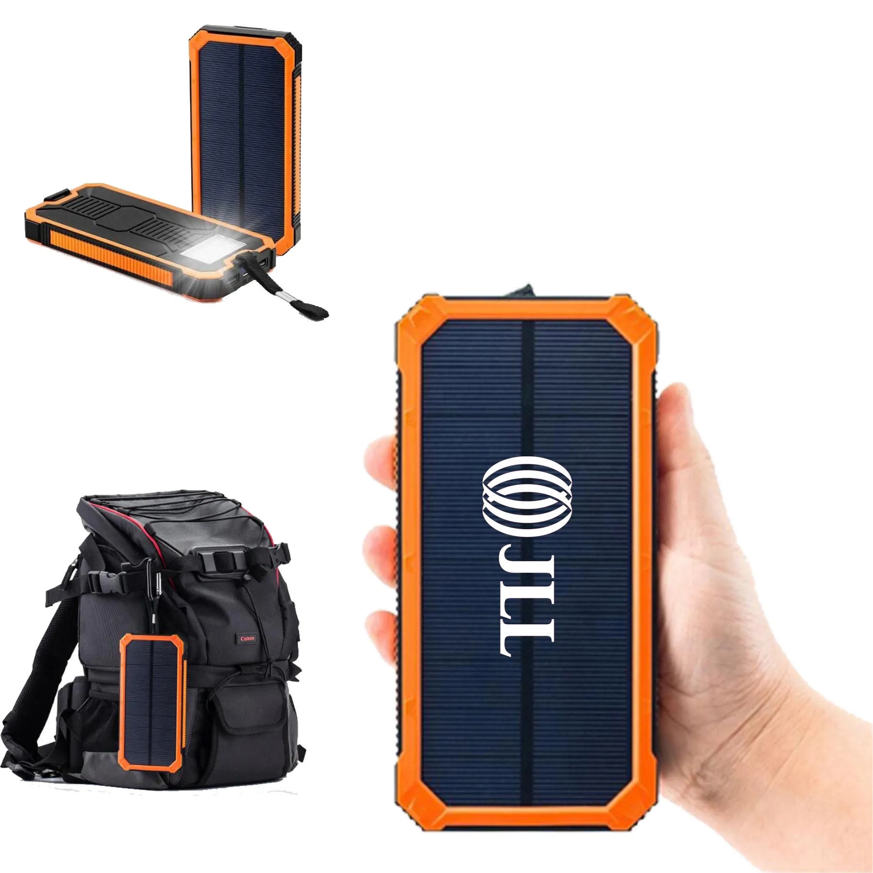 Outdoor Waterproof Charger w/ Dual USB Outputs & Flashlight 1