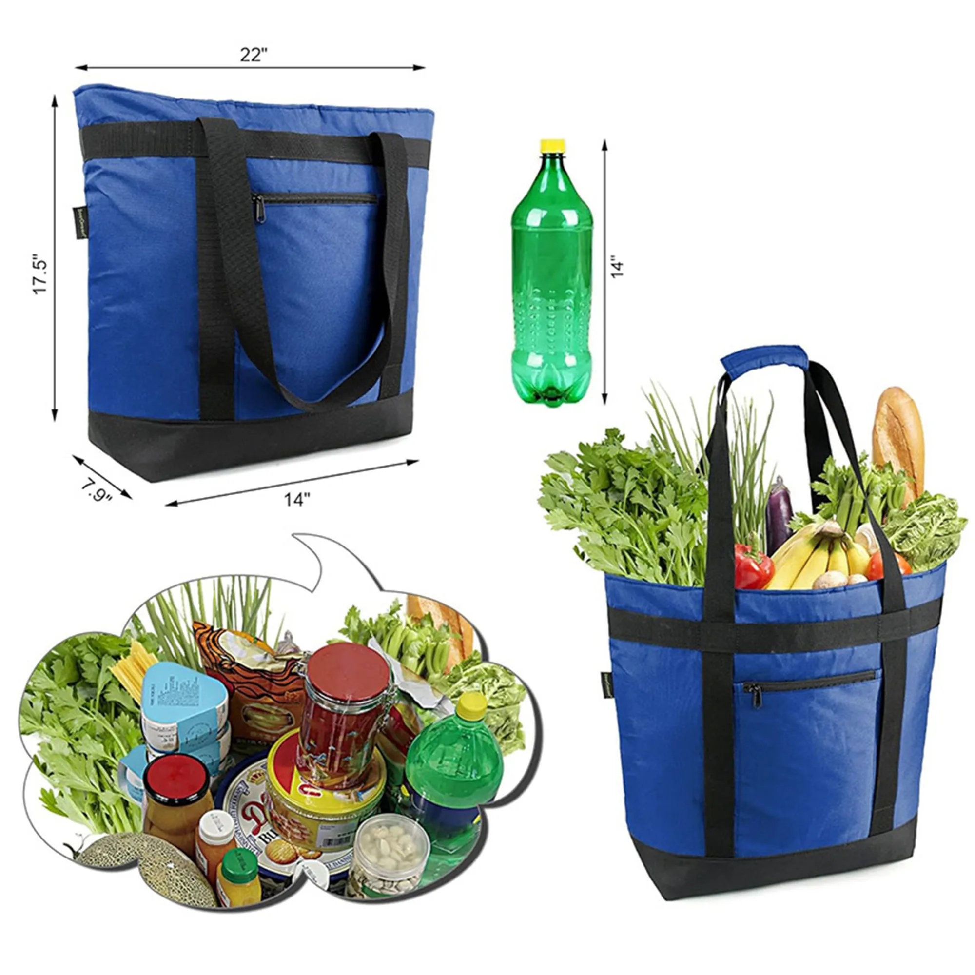 Large Cooler Insulated Thermal Shopping Tote Bags 2