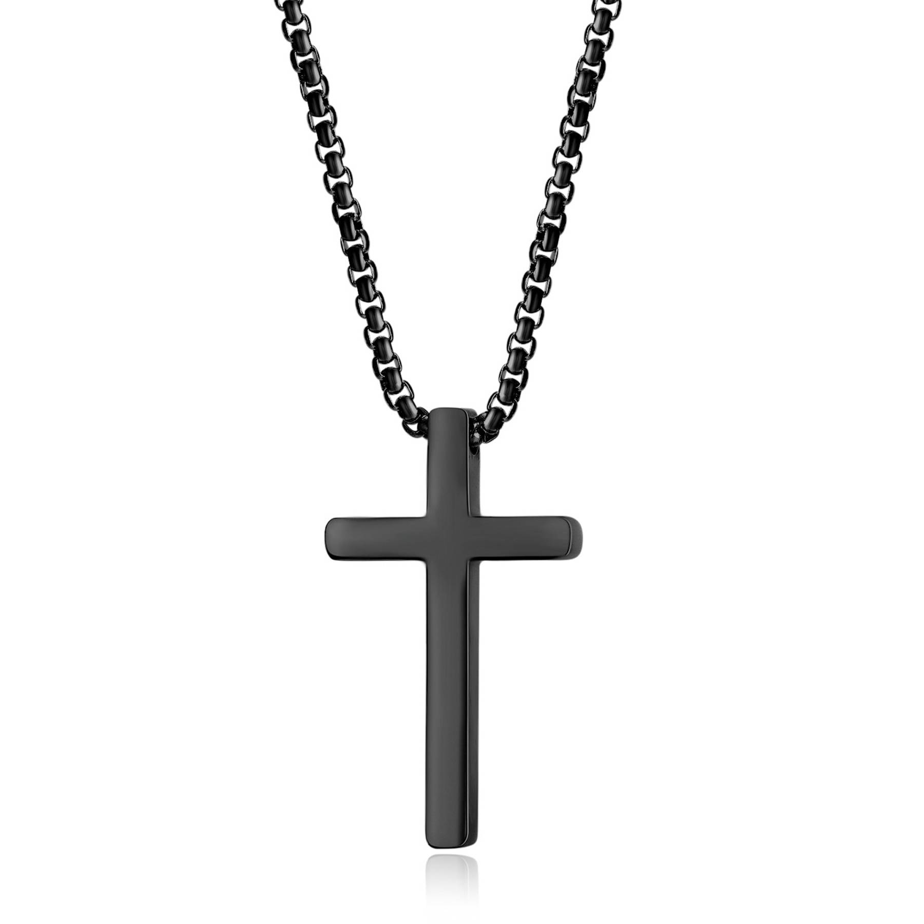 Stainless Steel Simple Statement Cross Necklace 4