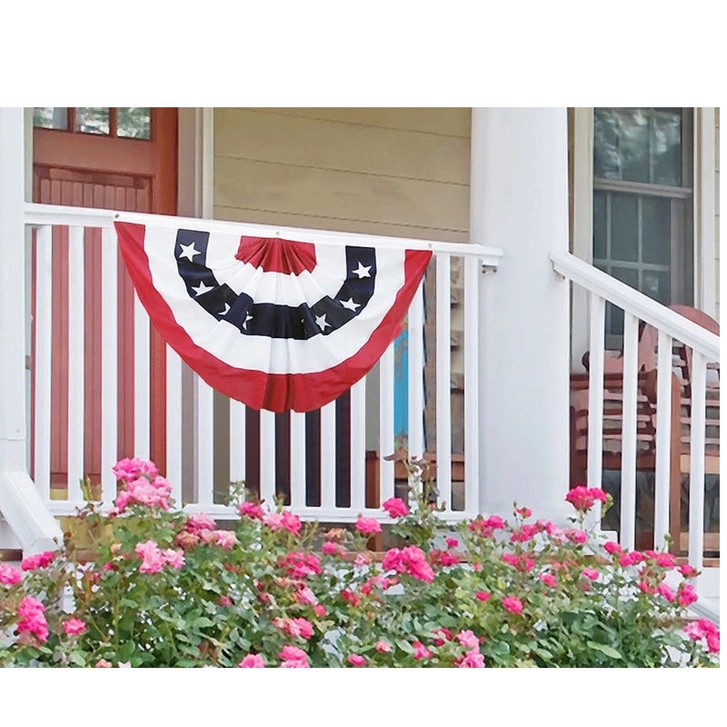 3x6ft USA Pleated Fan Flag 4