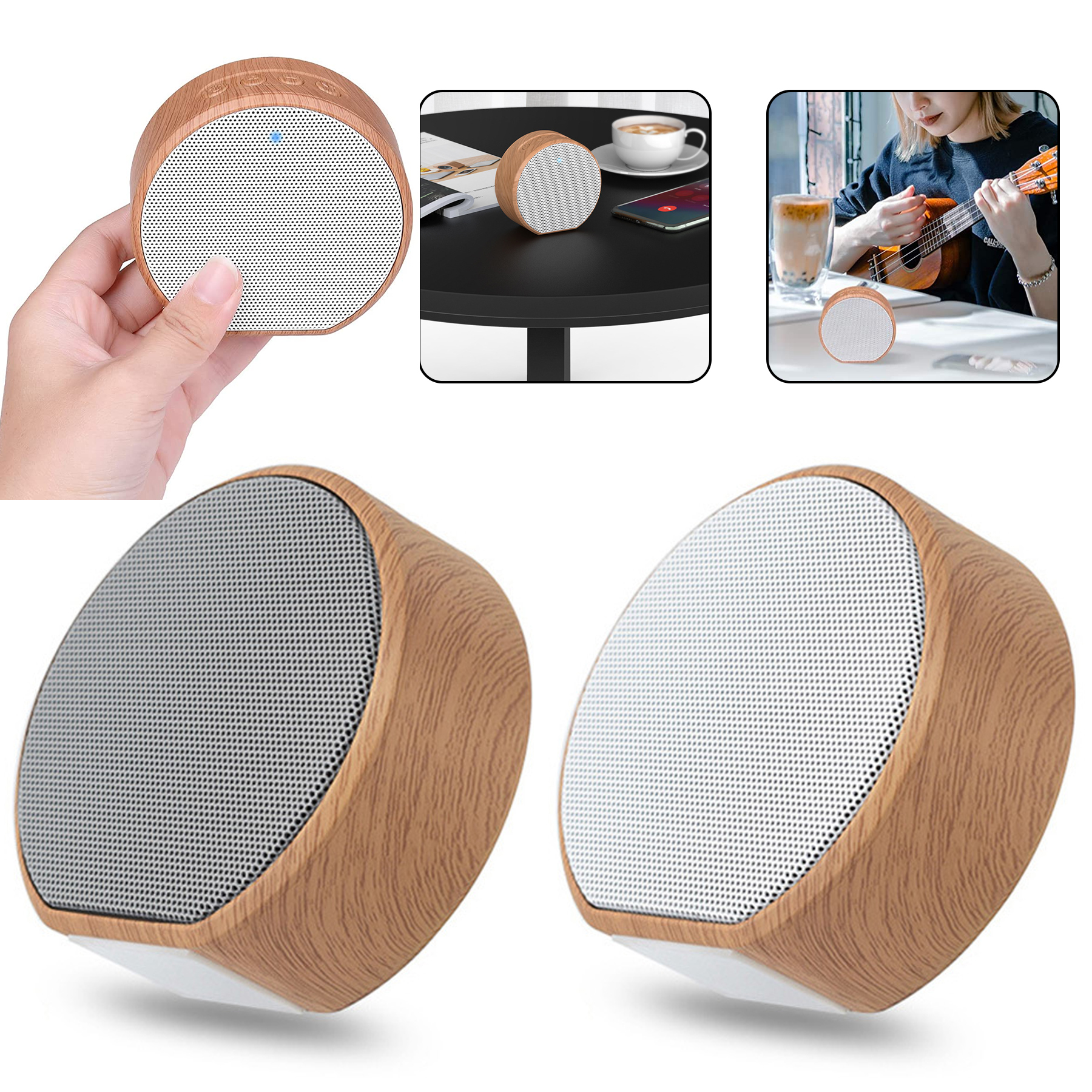 Portable mini Wooden Bluetooth Speaker 2