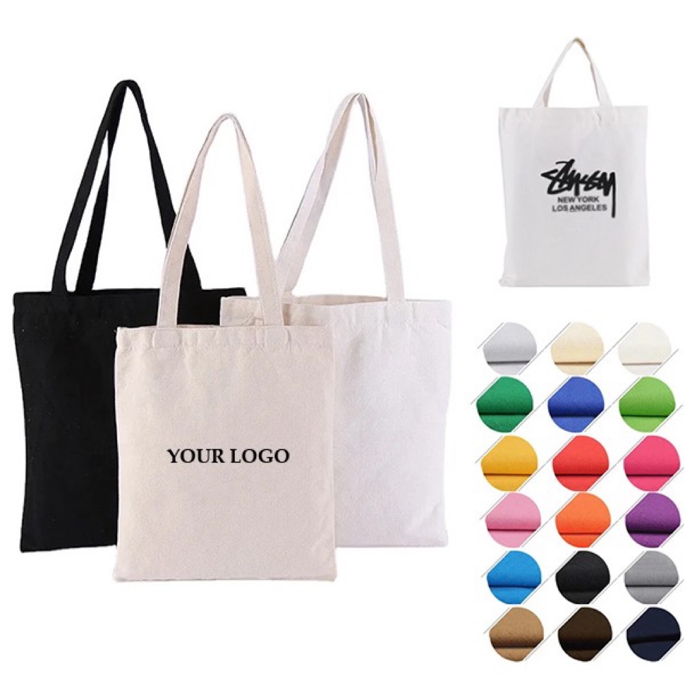 Cotton Sheeting Natural Economy Tote, custom tote bag with logo imprint 1