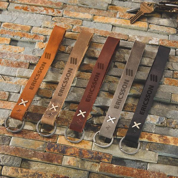 Hayward Leather Wrist Keychain with Metal Split-Ring 90