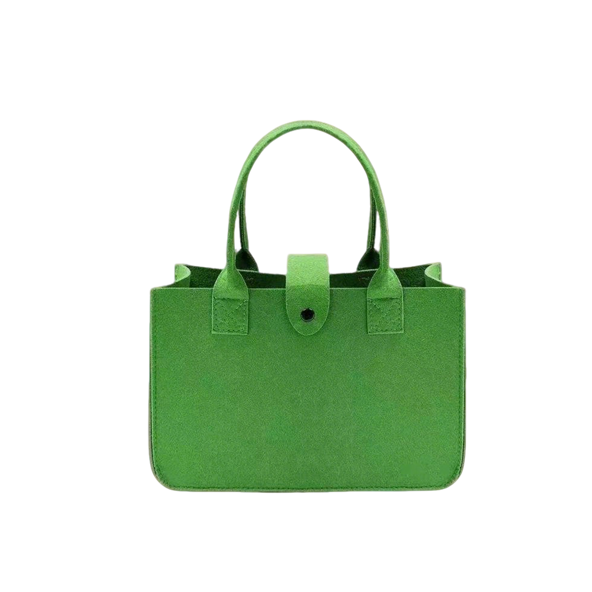 Structured Felt Utility Tote With Buckle Closure 11