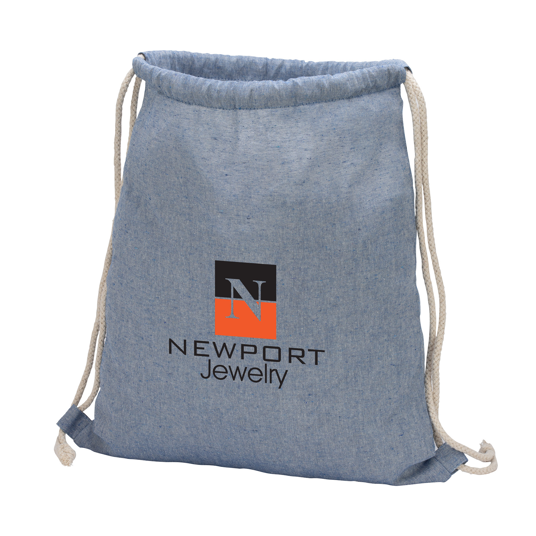 Huron Recycled Cotton Drawstring Tote 21