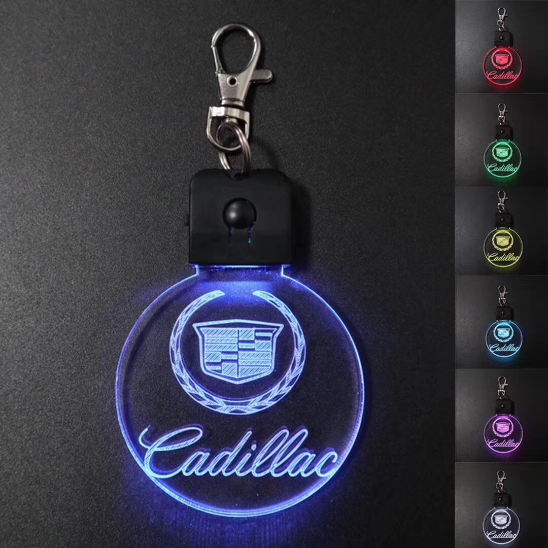 Acrylic Multicolor LED Night Light Lamp Gift Keychain 2