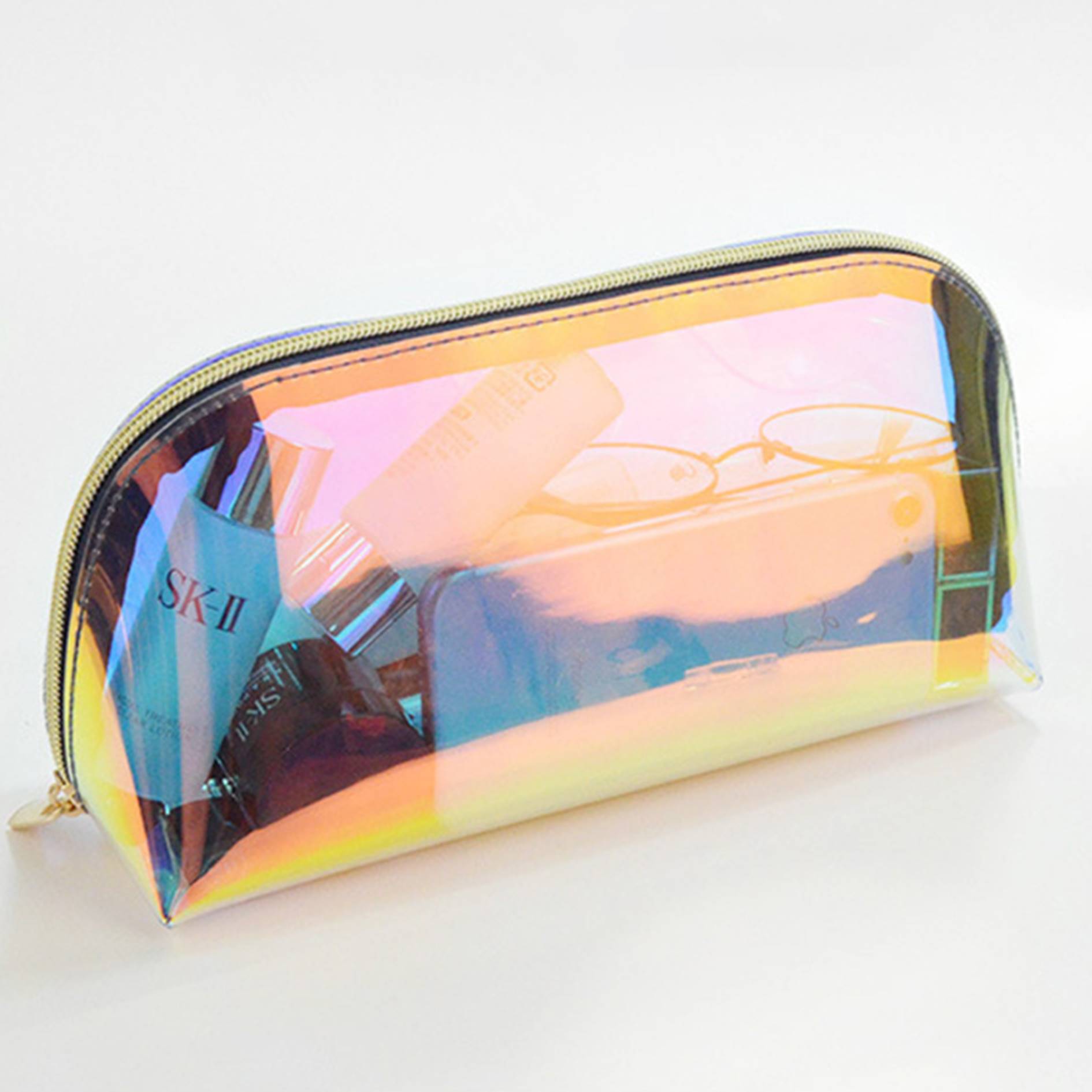 Clear Iridescent Cosmetic Pouch 3