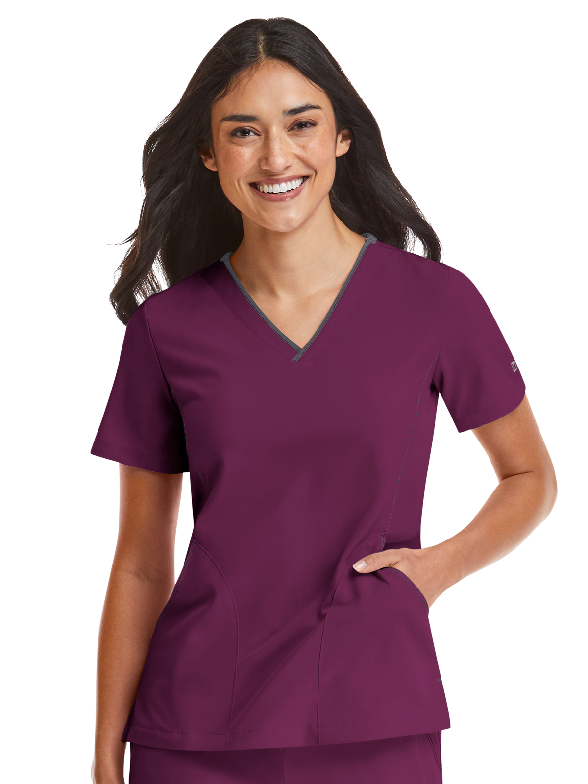Maevn - Matrix Impulse - Women's Three-Pocket Contrast Stitching V-Neck Top 23