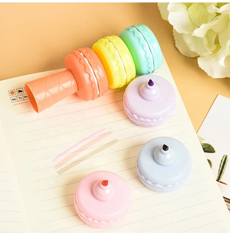 Cute Macarons Shape Highlighter Pen 4