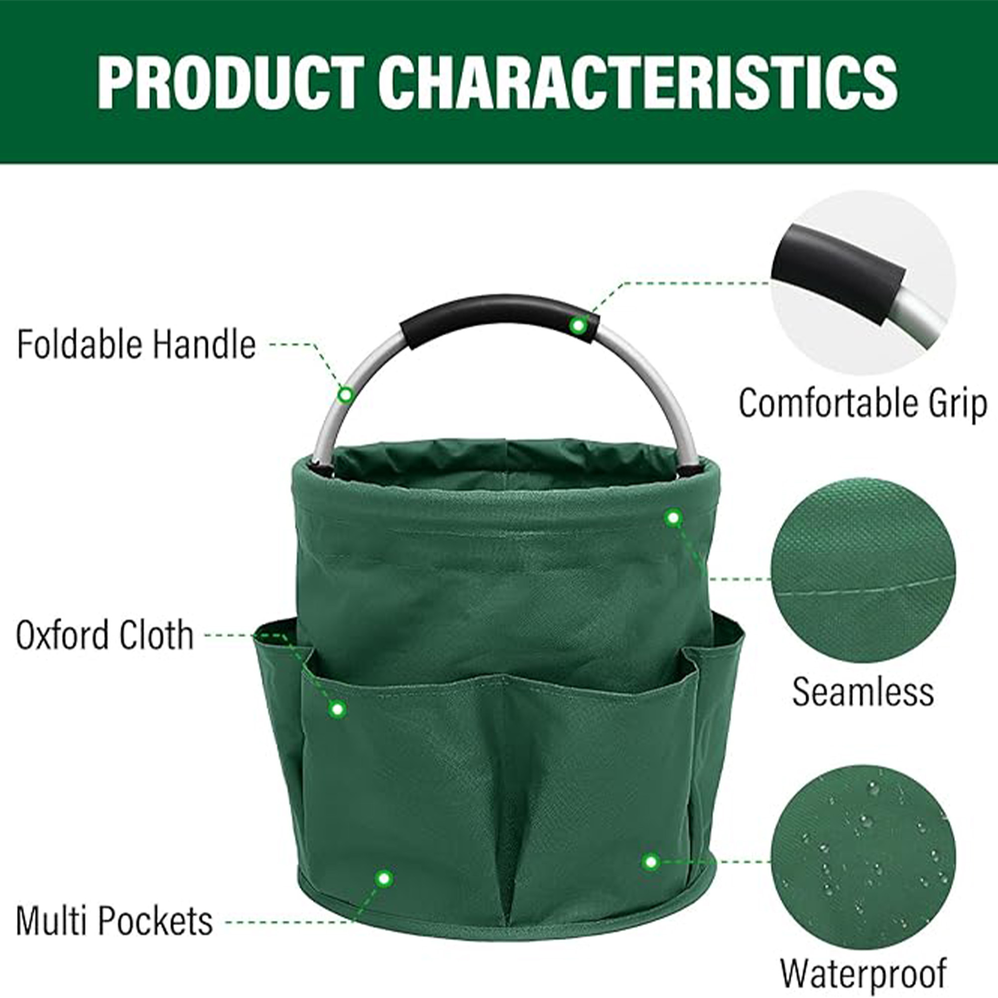 Folding Basket with Handles for Travel Picnic 3