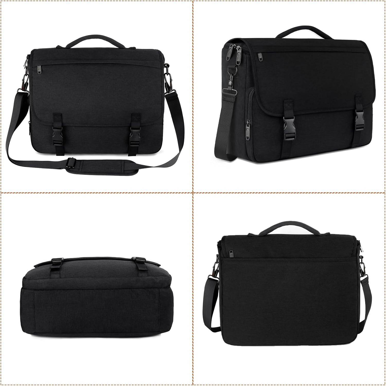15.6 inch Waterproof Nylon Laptop Messenger Bag 2