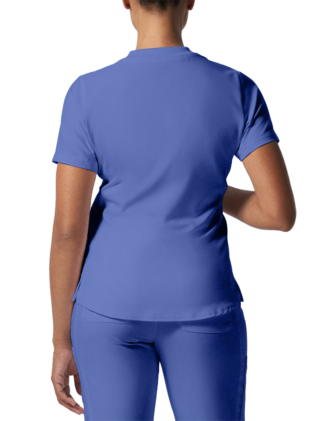 Landau - Forward - Women's Three-Pocket Rib-Knit Neckline V-Neck Top 4