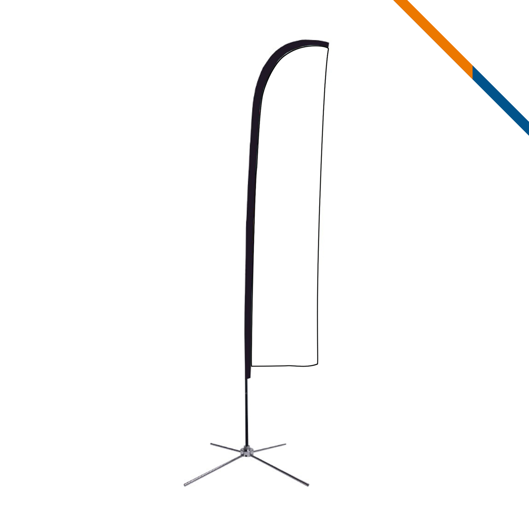 13' Telen Single-Sided Straight Flag 7
