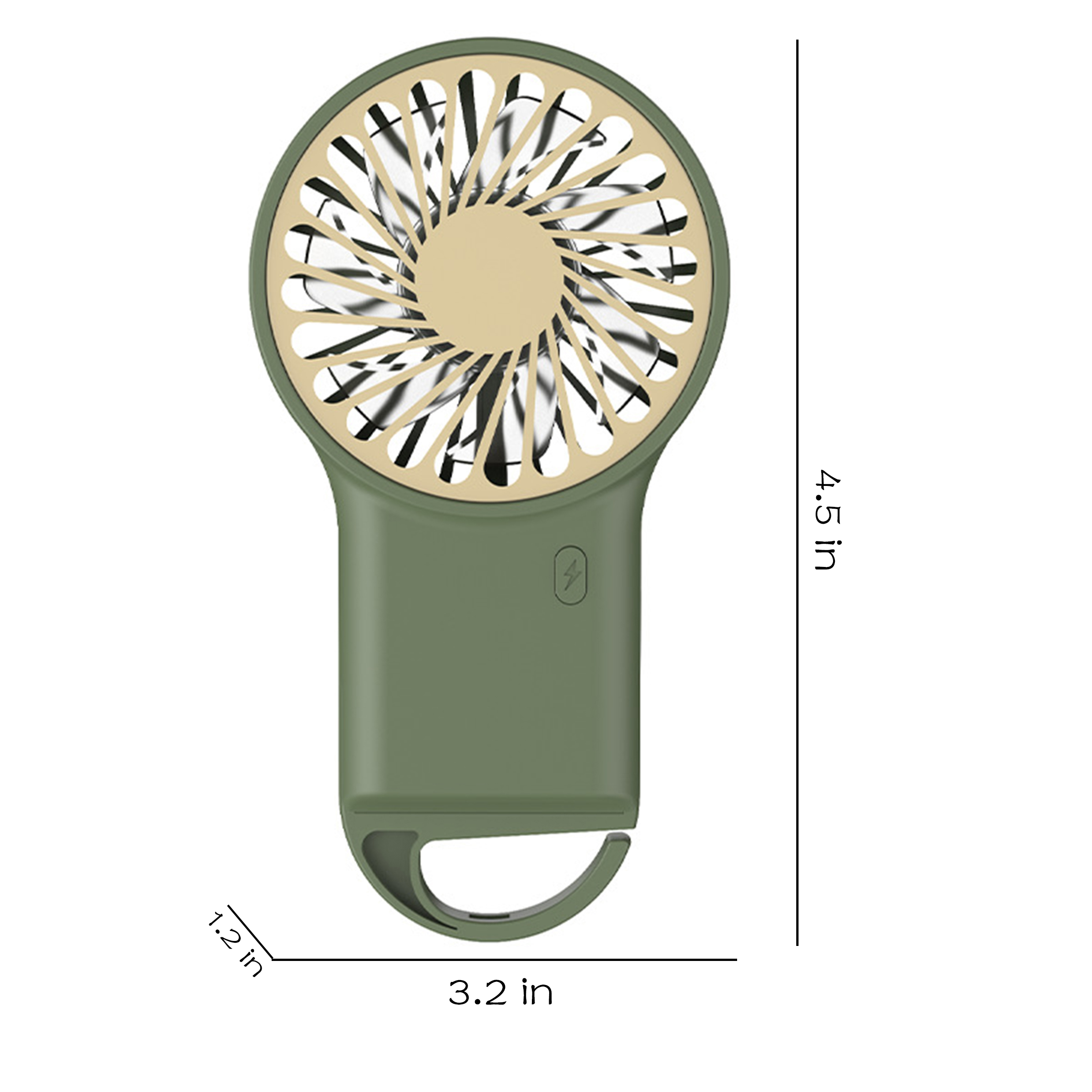 Abs Portable Handheld Buckle Electric Fan 6