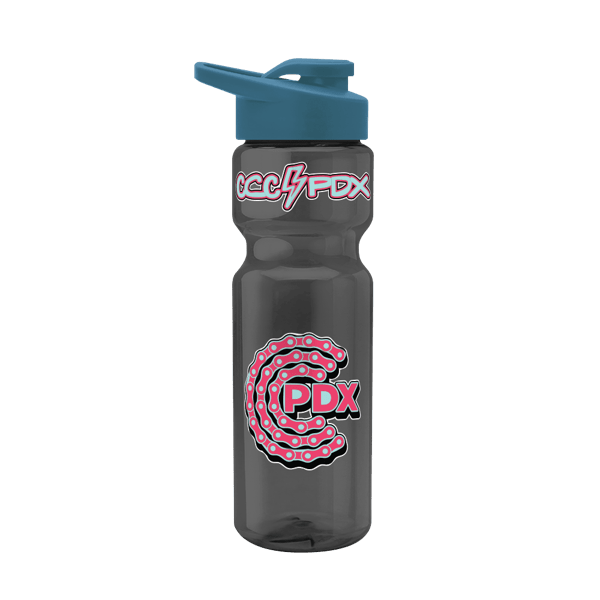 Blazer 28oz Transparent Bike Bottle w/Drink-thru Lid 249