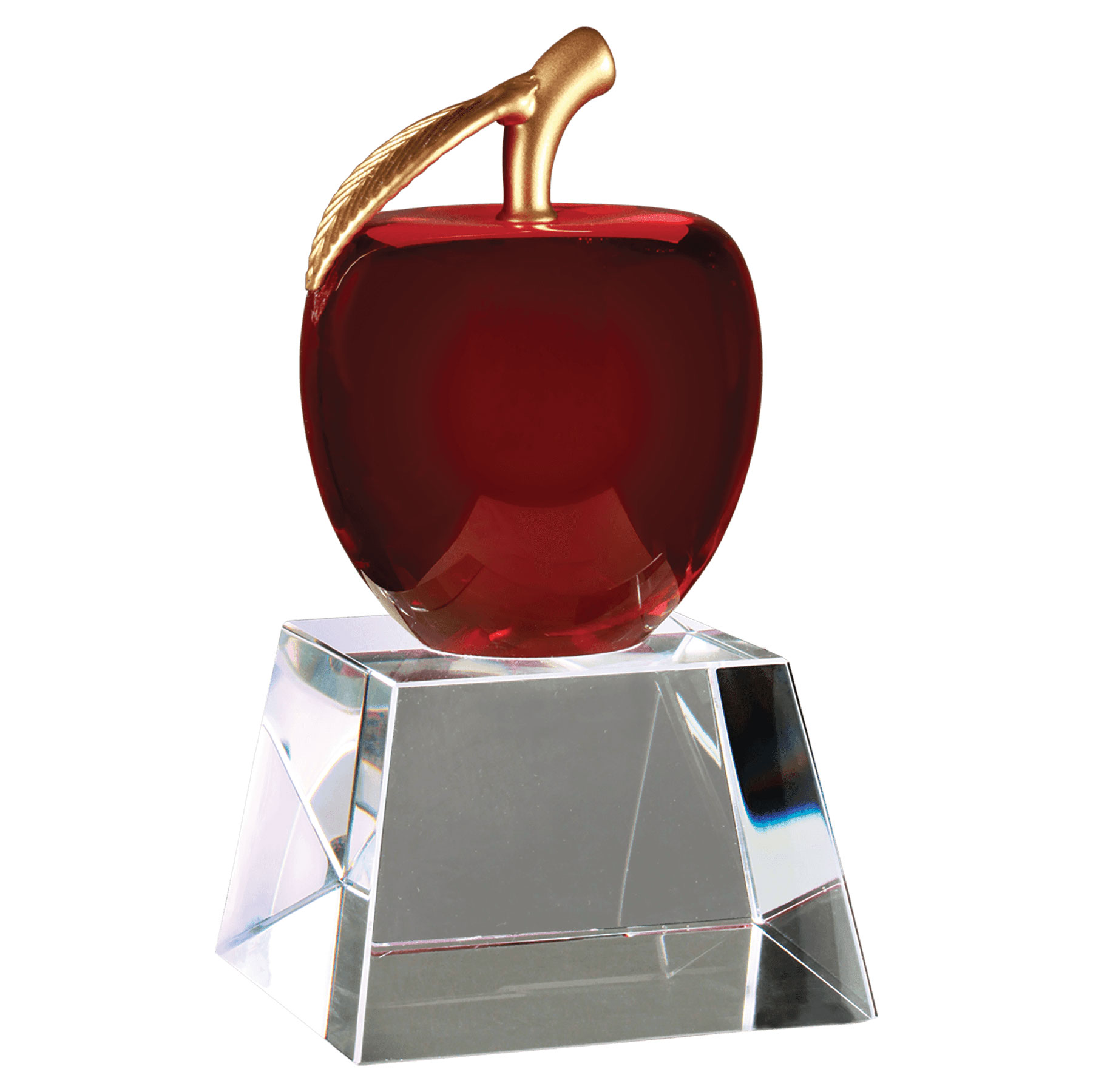Red Crystal Apple on Clear base 2