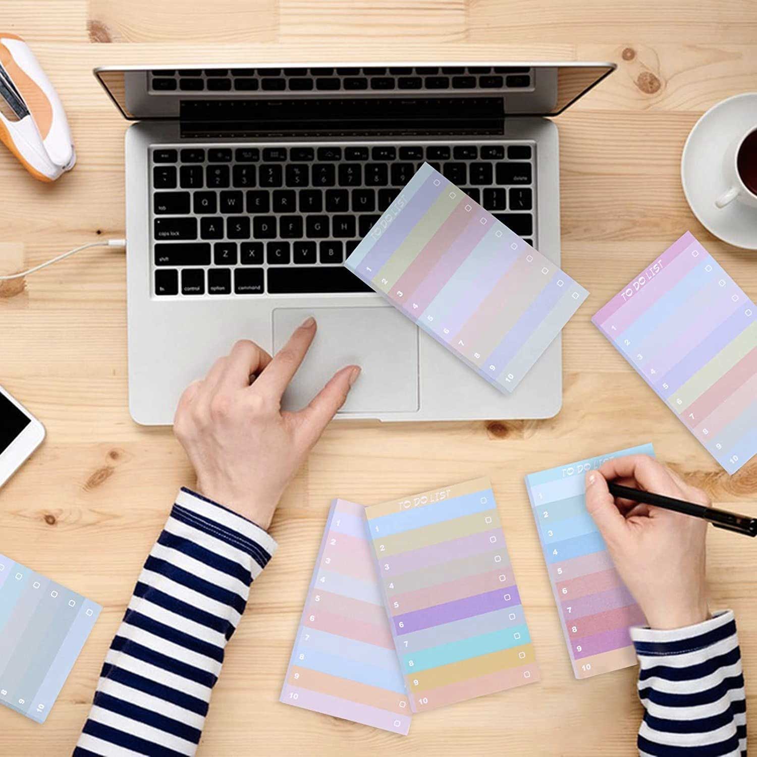 Rainbow Sticky Notepad Grocery List Notes Office Supplies 2