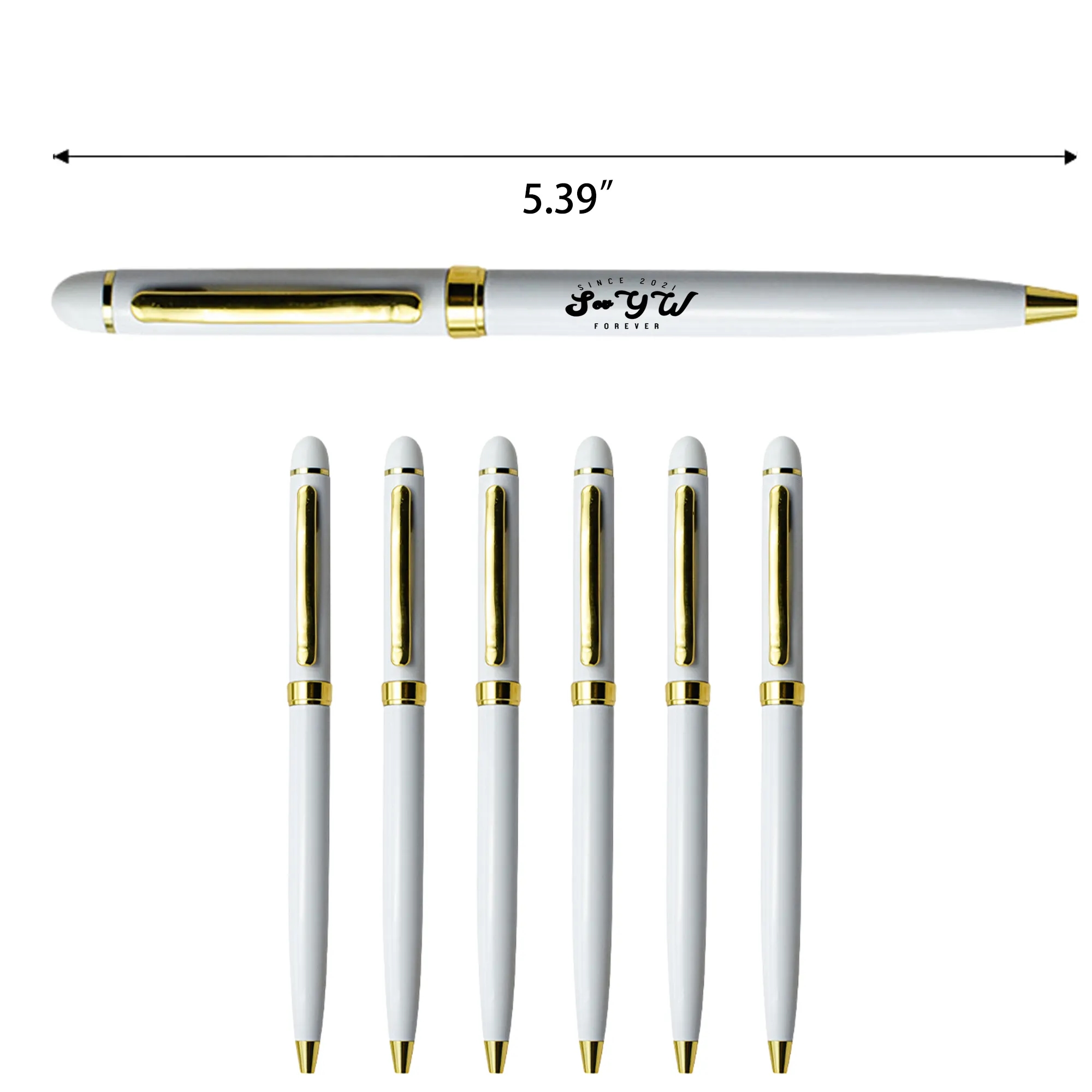 MOQ 100 Colgate Metallic White Ballpoint Pen 1