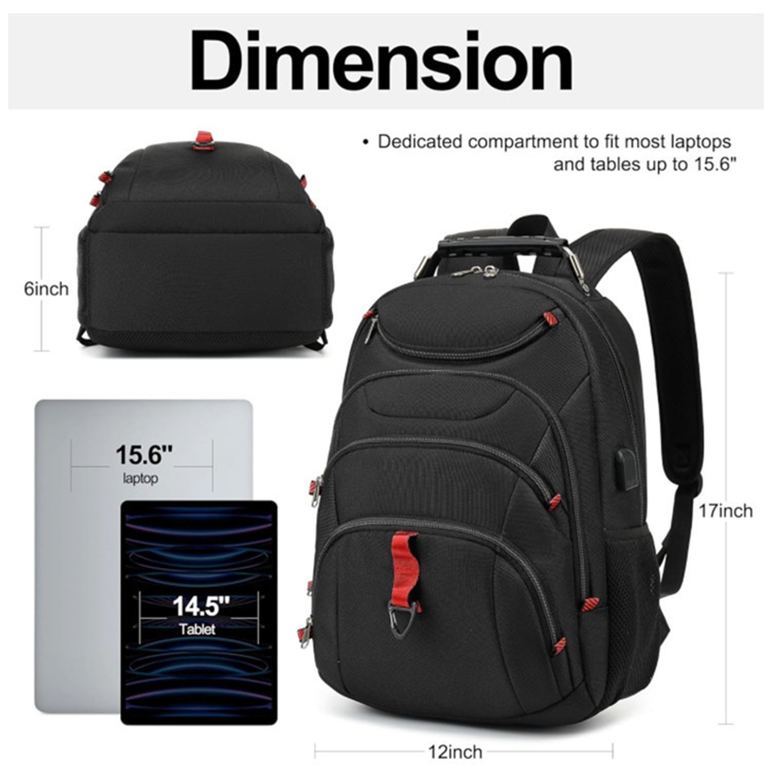 Nylon Laptop Backpack For Men Stylish College Bookbag 1